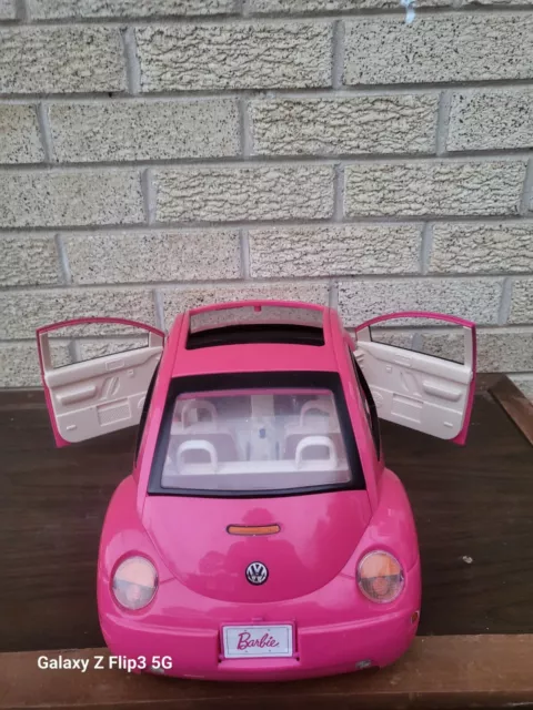 BARBIE VW Volkswagon Beetle Bug PINK Car 2000 Mattel 2