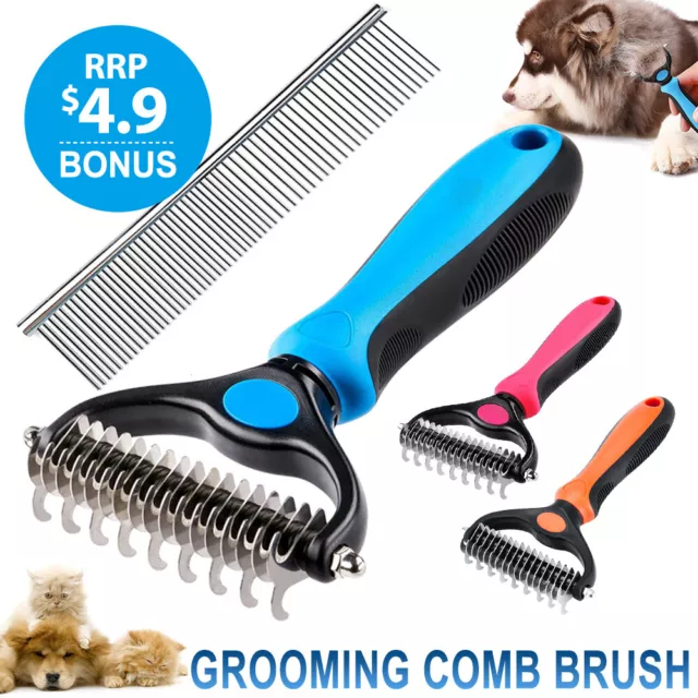 Dog Pet Cat Grooming Comb Brush Undercoat Rake Dematting Deshedding Trimmer Tool