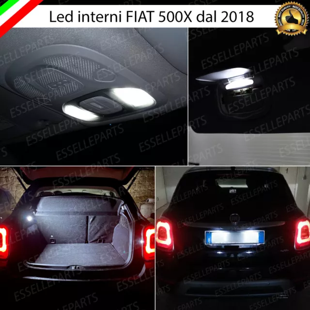 Kit Led Interni Completo Fiat 500X Dal 2018 + Luci Targa Led 6000K Bianco Canbus