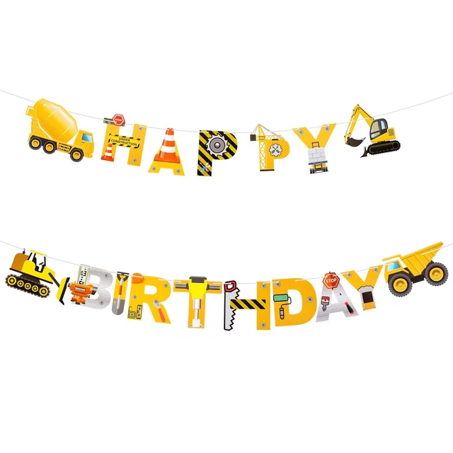 Amscan 'Umarmungen & Stiche' Buchstaben-Banner – Happy Birthday Deko (ca. 2,17 M Lang)