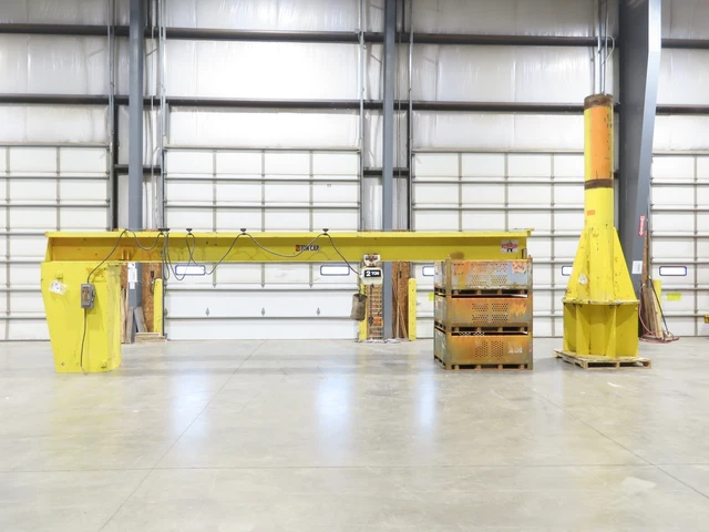 Bushman 2 Ton Free Standing Work Station Jib Crane 23' Span 14' 6" HUB