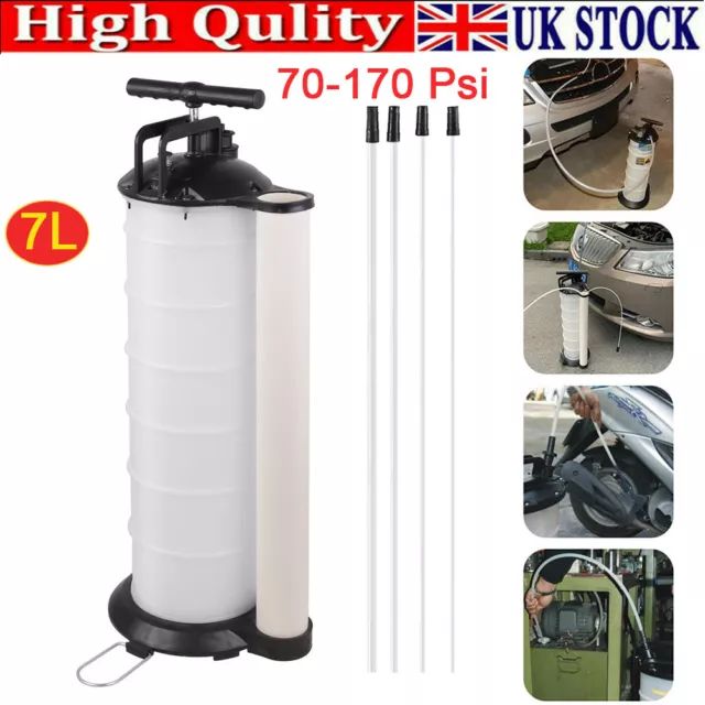 7L Pneumatic Manual Vacuum Oil Fluid Extractor Pump Petrol Fuel Transfer -170Psi