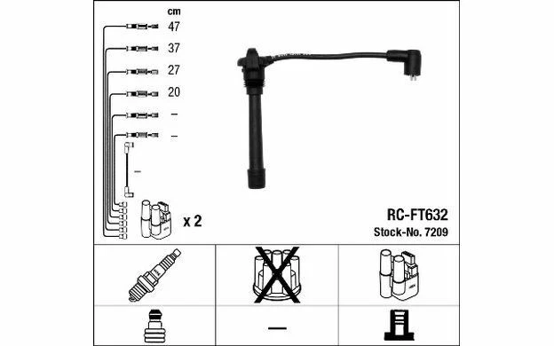 NGK Faisceau HT RC-CT615 - Bougies Allumage Pour Peugeot 306, Citroën Saxo, Xsara - 4 Conduites