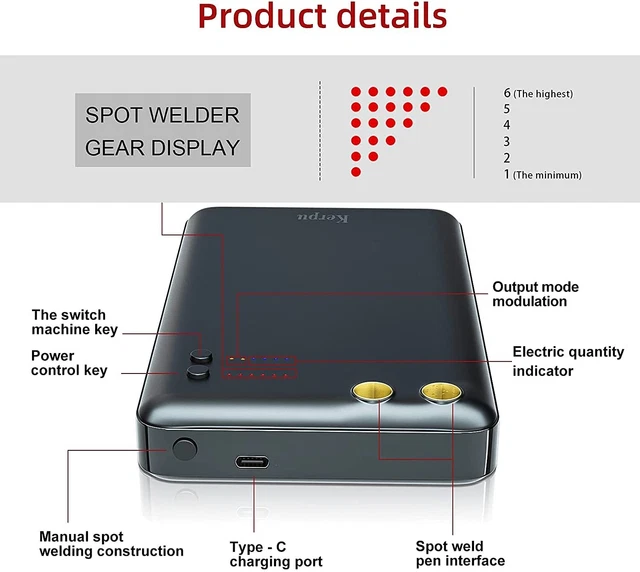 AWithZ Akku Punktschweißgerät - 5000mAh, Für Batterie-Reparaturen