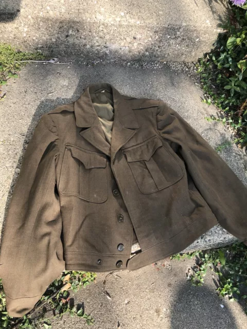 WWII US ARMY Ike jacket large Size WW2 USGI uniform USA 40 L 101st ...