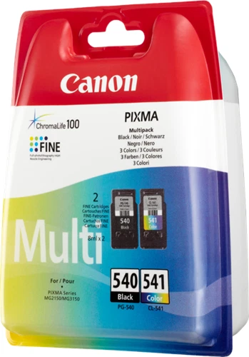 Kit 2 CARTUCCE ORIGINALI CANON MULTIPACK PG540 CL541 nero+colore UFFICIALE CANON