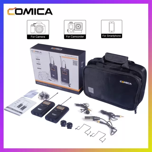 Comica CVM-WM100 UHF 48-Channel Wireless Lavalier Microphone System Receiver