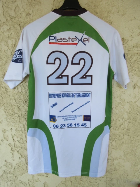 Maillot Rugby RBC Carcassonne N°22 – Shemsy, Noir Moulant, Taille XL, Femme