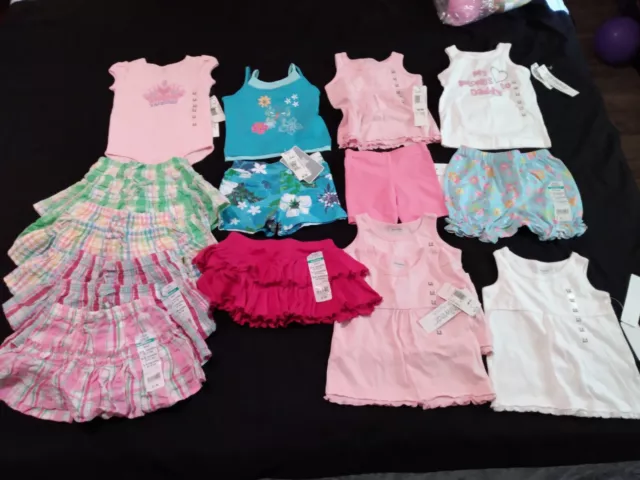 Infant Girls 3-6 Month Casual Lot of 19 Mixed Summer Clothes-New With Tags!