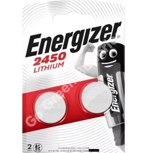 2 x Energizer CR2450 3V Lithium Coin Cell Battery 2450