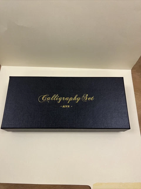 AIVN Calligraphy Set with 4 Color Inks, 12 Nibs, Pen Holder and Introduction