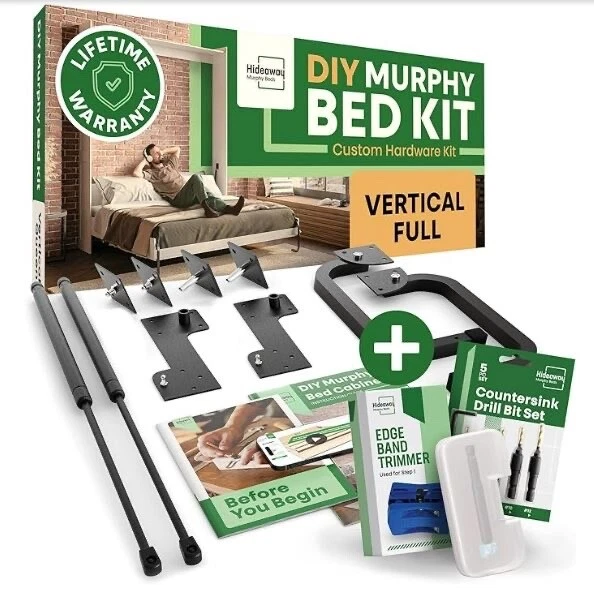 DIY MURPHY BED Kit Full, Murphy Bed Full Kit Vertical with