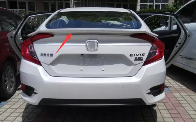 Pearl White Spoiler Wing for 2016-2021 Honda Civic 4DR Sedan RS without Light