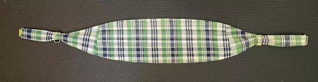Vintage Jos. A. Bank Cummerbund Madras Plaid Sz B 38-46 Cotton Preppy Red Label