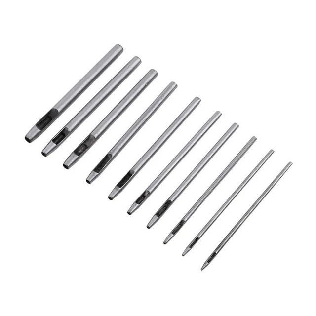 10 Stck. Leder Loch Stanzer Hohlstanzer Set für Lederwerkzeuge für 6230