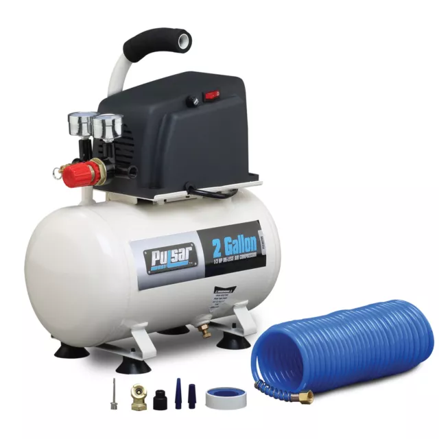 Products PCE6021K 2 Gallon Horizontal Air Compressor w/ Hose & Nozzle Kit (Used)