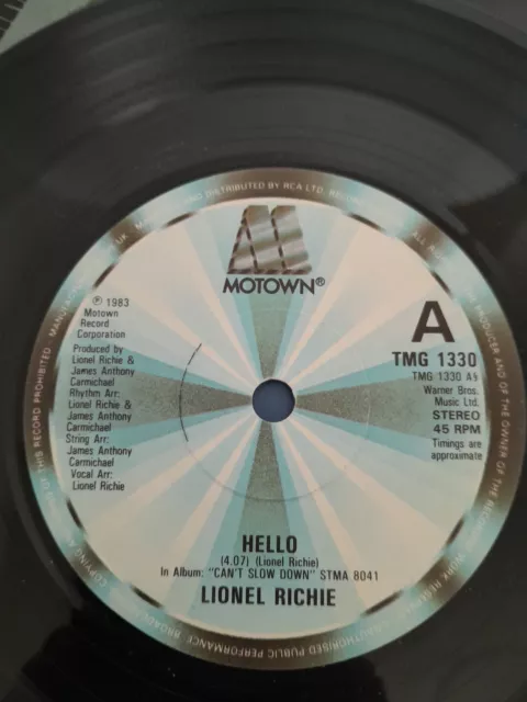 Lionel Richie  - Hello/All night long on Motown label. Soul original.