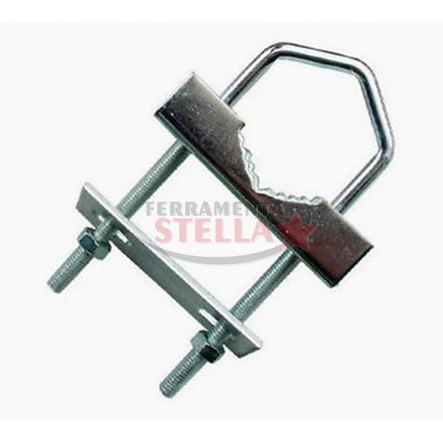 Ringhierino Rinforzato ZN10C8RS Per Pali Antenna | Supporto 25-55mm, Zincato A Caldo - Made In Italy
