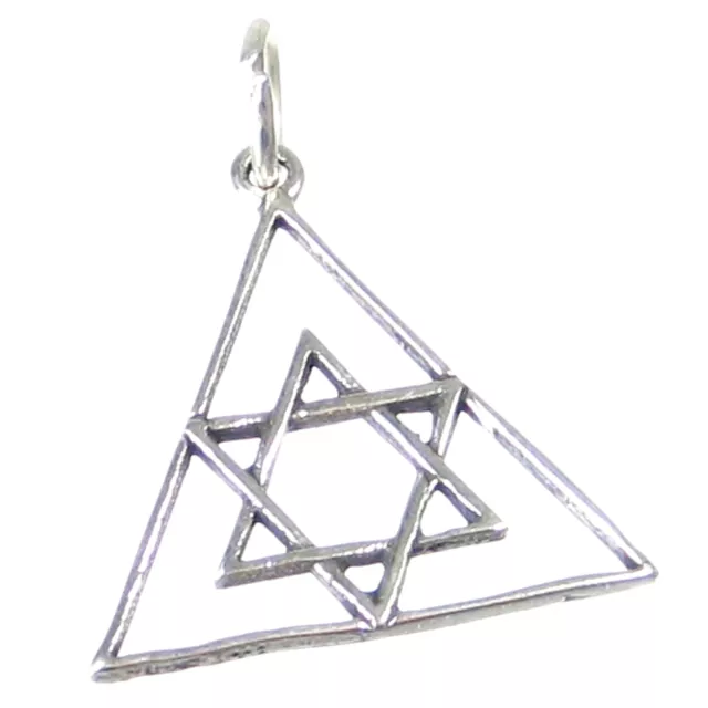 Breloque en argent sterling étoile de David - pendentif .925 x 1 Pendentifs juif