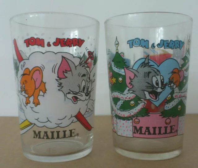 Tex Avery  ---  Tom Et Jerry. 2 Verres À Moutarde Maille  ---  1989