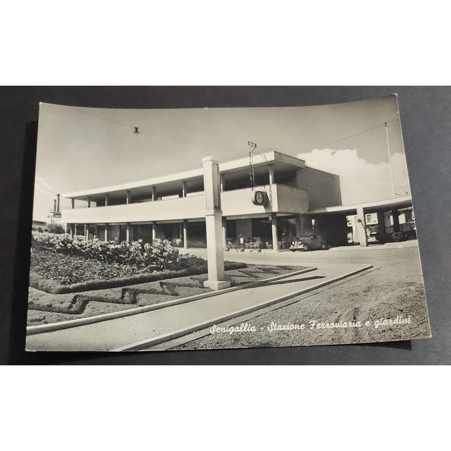 Cartolina Senigallia - Stazione Ferroviaria e Giardini