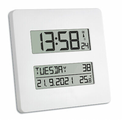 TFA 60.4509.02 Digitale Funkuhr mit Temperatur TIMELINE 2
