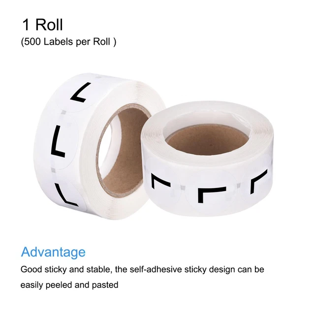 CLOTHING L LARGE Size Sticker Coding Label 25mm/1inch 1 Roll 500 Labels ...