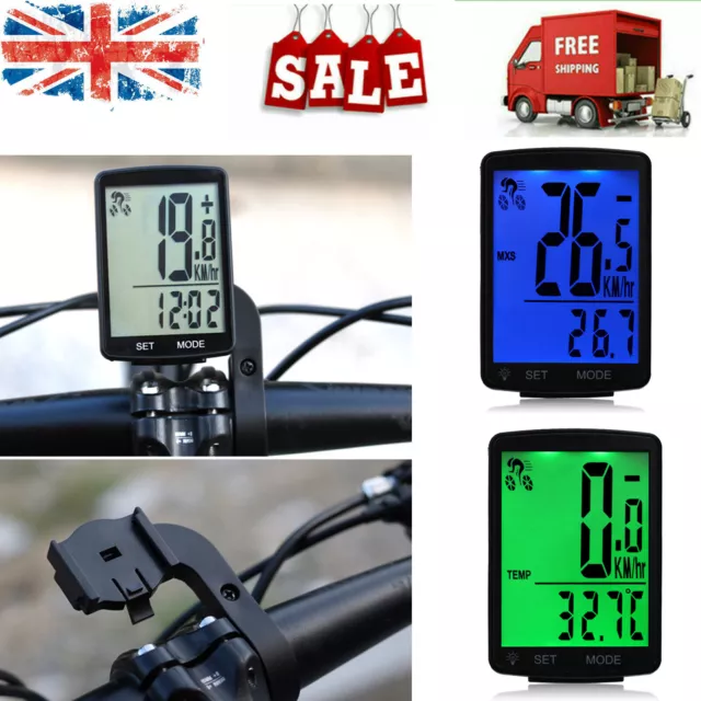 LCD Digital Waterproof Bike Bicycle Computer Cycle Speedometer Odometer f M1N2
