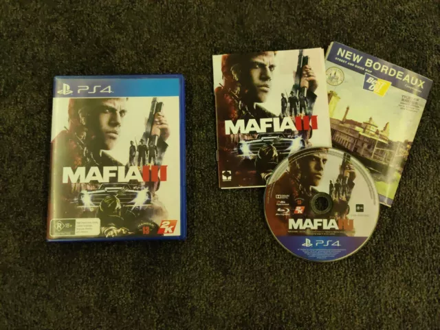 Mafia III Standard Edition (PlayStation 4, PS4) CIB w/ Map + Manual SHIPS  FREE 710425476662 