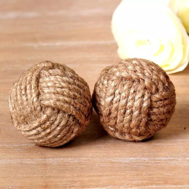 Jute Rope Door Knobs/Rope Knot Drawer Pulls and Knobs/Pull and Push Handle Knobs