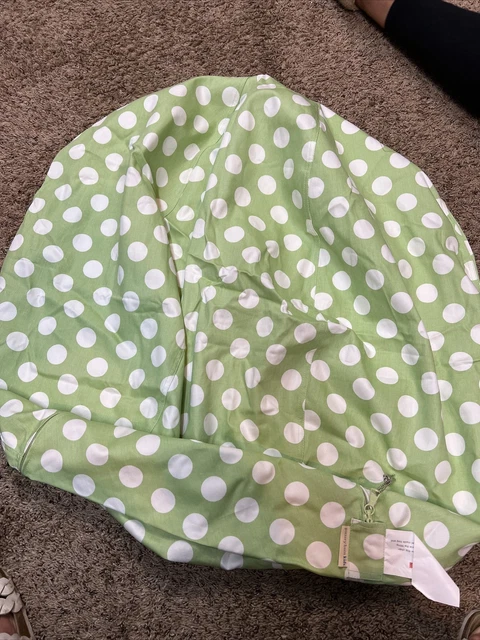 Cubierta deslizante grande con lunares verdes Pottery Barn Kids, nuevo sin lugar donde hogar para no fumadores