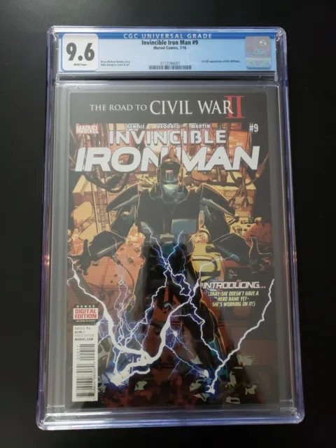 Invincible Iron Man #9 | CGC 9.6 NM+ | 1st Riri (Ironheart) Williams Full Appear