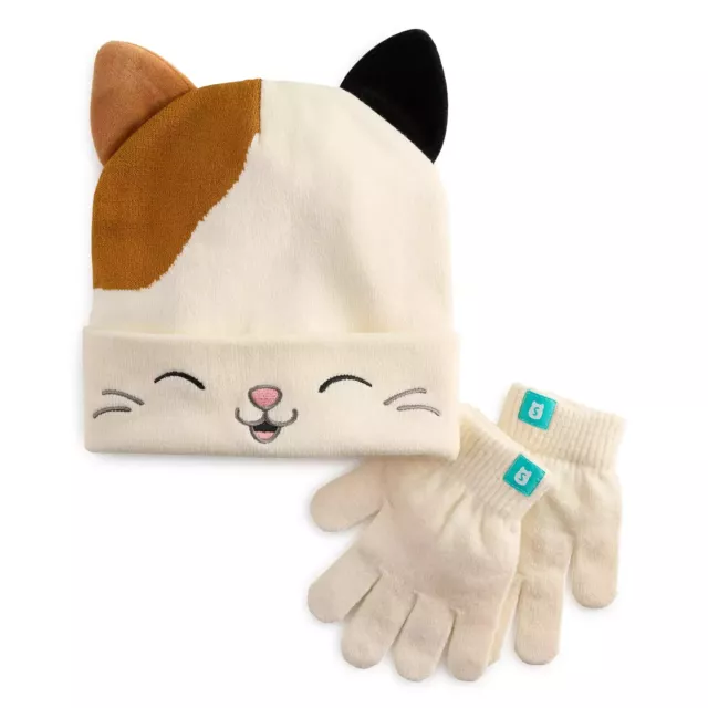 New Girls Squishmallows Cameron the Cat Hat and Glove Set