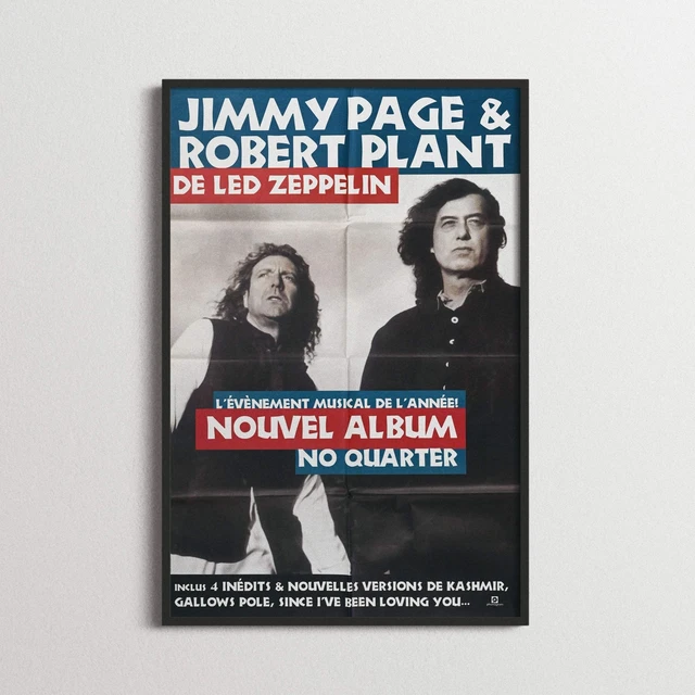 T-shirt Vintage 1998 Jimmy Page Robert Plant Walking Into Clarksdale XL Noir - Occasion Très Bon état