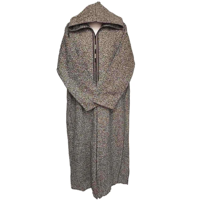 Homme Vert Foncé Rayé Marocain Capuche Manches Longues Coton