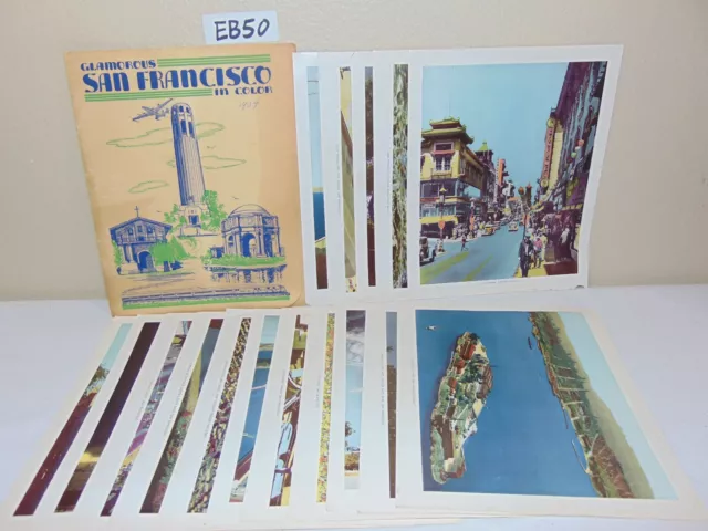 Sp Southern Pacific Lines Glamorous San Francisco In Color  16 Prints 1944