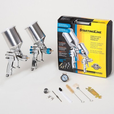 DEVILBISS Startingline Kit 2 HVLP SPRAY GUNS Auto Paint Basecoat Priming Primer