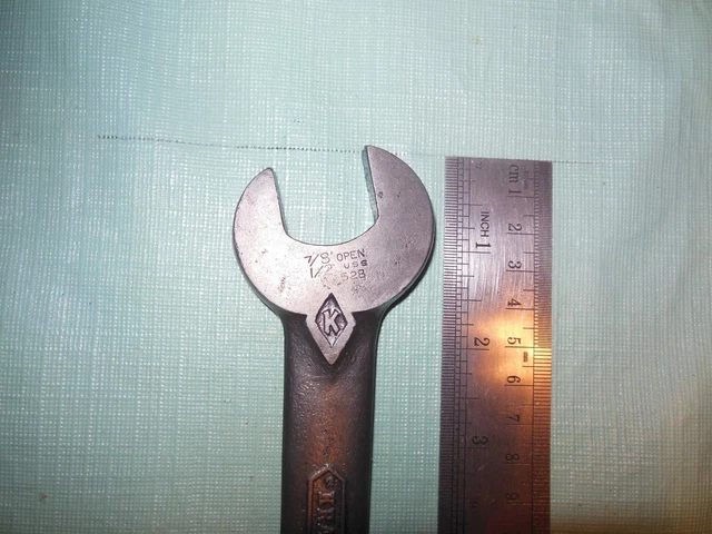 Vintage "Kraeuter Usa A2528" Open-End Wrench ~ 7/8 (1/2 Uss) & 25/32 (7/16 Uss) 3