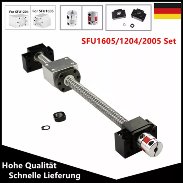 SFU1605/1204/2005 Kugelumlaufspindel ball screw/Festlager/Kupplung/Muttergehäuse