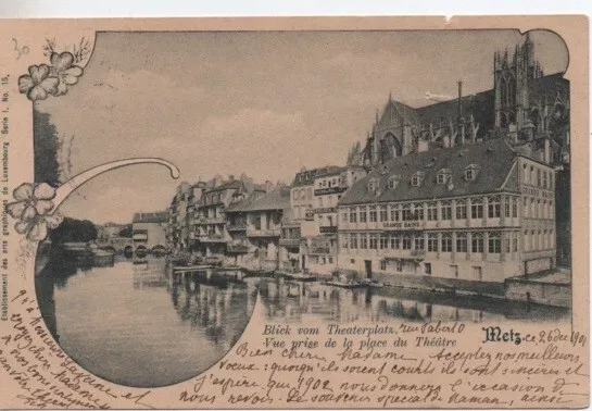 CPA - METZ - Vue prise de la place du Théâtre - Blick vom Theaterplatz