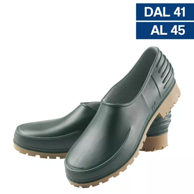 Scarpe Da Giardino Orto Terreno In Pvc Con Tacchetto Verde Carrarmato (33807V)