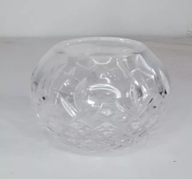 Crystal Cut Glass Round Globe Votive Candle Holder Heavy Stunning!!