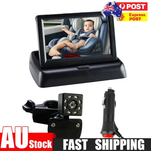 4.3 Inch HD Baby Car Mirror 8LED IR Night Vision Safety Car Seat Mirror Camera
