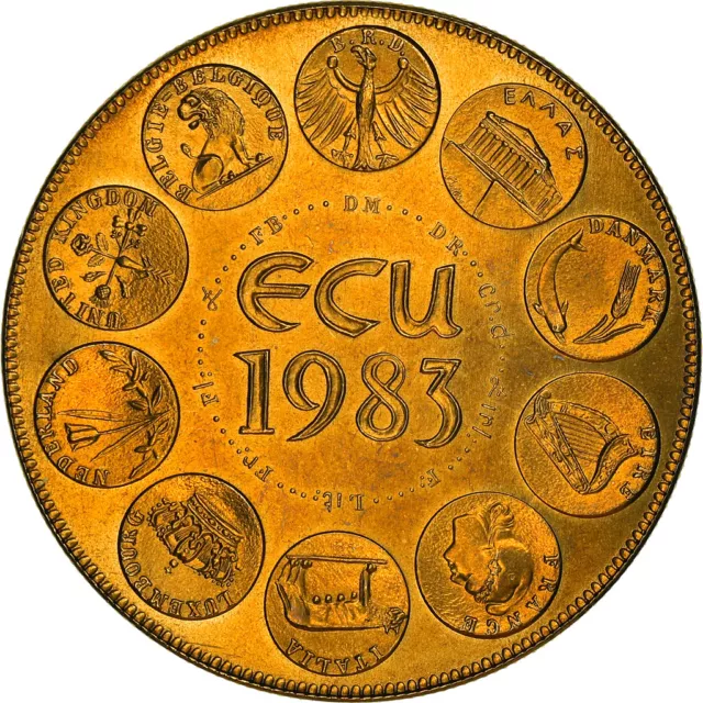[#181660] France, Medal, Ecu Europa, Europe Assise, Politics, 1983, Rodier, MS