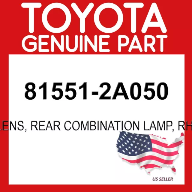 Toyota Genuine Oem 81551-2A050 Lens, Rear Combination Lamp, Rh 815512A050