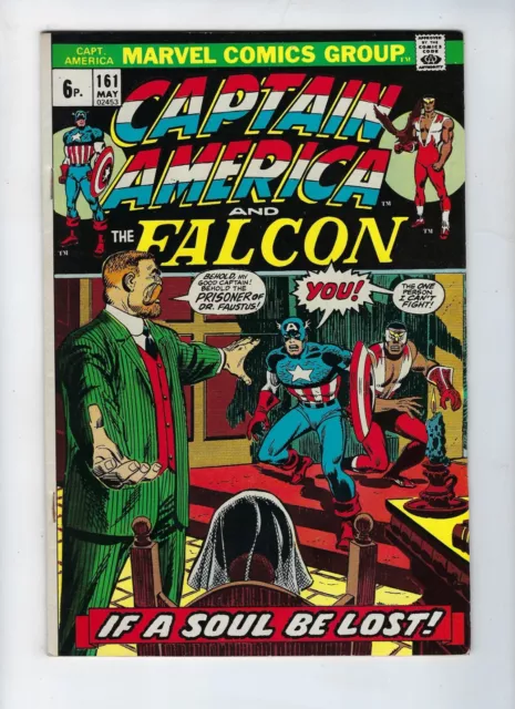 CAPTAIN AMERICA # 161 (THE FALCON, Dr Faustus & Nick Fury apps. MAY 1973) VF