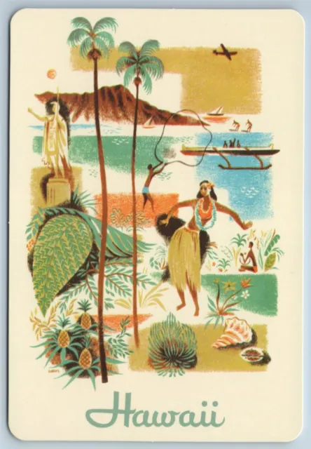 Postcard Tiki Hawaii Pan American Menu Lillian Sader 2020s 4X6 Chrome IAC