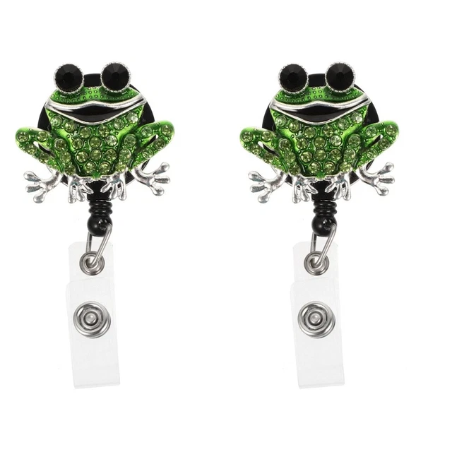 2x Clip Retractable Badge Holder Retractable Badge for Nurses Teachers Company