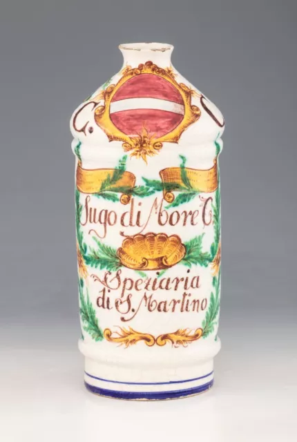 Antikes italienisches Apothekengefäß aus verzinktem Fayence