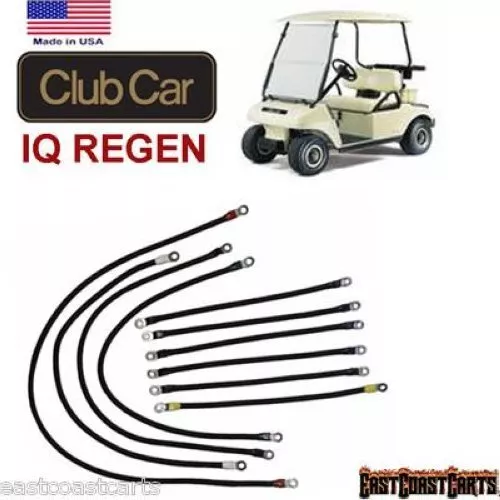 Club Car DS Regen IQ Golf Cart 2003-Newer # 4 Gauge 600 volt Battery Cable Set